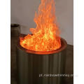 cesto de incêndio em aço inoxidável